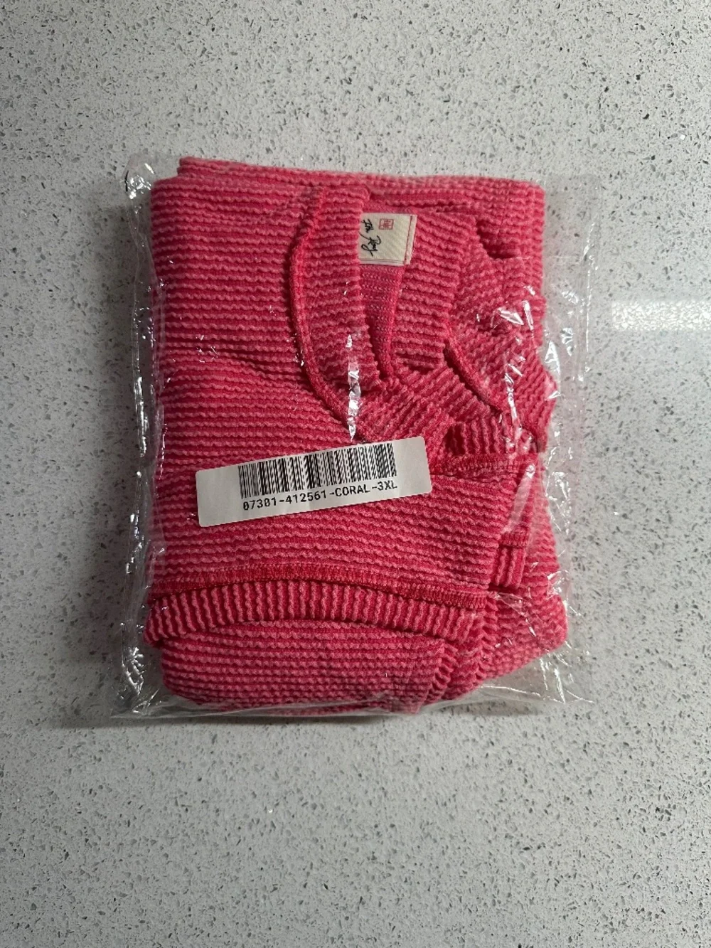 7th Ray Ribbed Reverse Seam Detail Tank - Coral - Size 3X